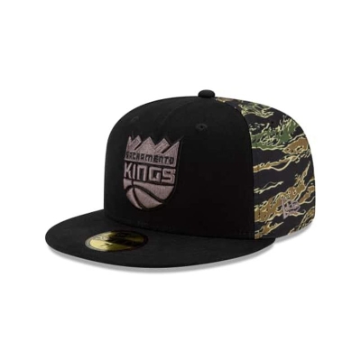 Sacramento Kings Gorra | New Era NBA Camo Panel 59fifty Fitted Cap Mexico - Negros